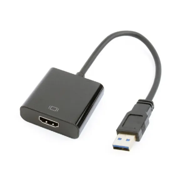Gembird A-USB3-HDMI-02 Adaptador HDMI a USB 3.0 Hembra/Macho Negro