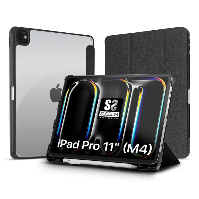 Funda Subblim Clear Shock Case para iPad Pro 11' 2024 M4/ Negra