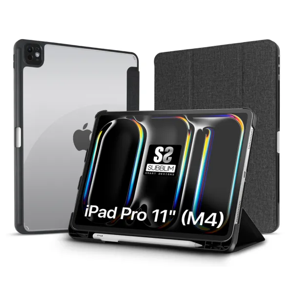 Funda Subblim Clear Shock Case para iPad Pro 11' 2024 M4/ Negra