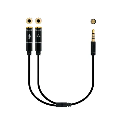 Nanocable Cable Adaptador Audio Jack 3.5 4pines a 2xJack 3.5