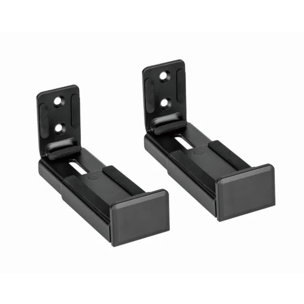 Gembird WM-SB-01 soporte de altavoz Pared Acrilonitrilo butadieno estireno (ABS), Acero Negro