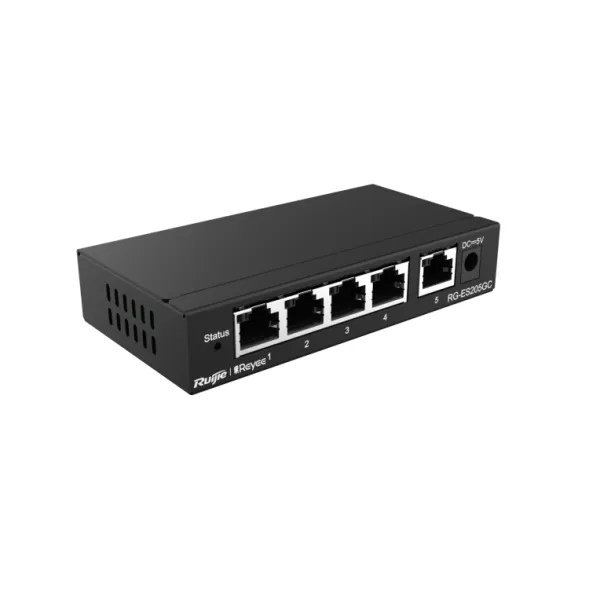 Ruijie Networks RG-ES205GC Switch 5 Puertos Gestionado L2 Gigabit Ethernet Negro