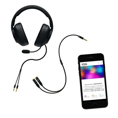 Nanocable Cable Adaptador Audio Jack 3.5 4pines a 2xJack 3.5