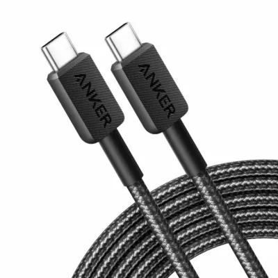 Anker Cable Trenzado de USB-C a USB-C 0.9m 60W Negro Anker Cable Trenzado de USB-C a USB-C 0.9m 60W Negro