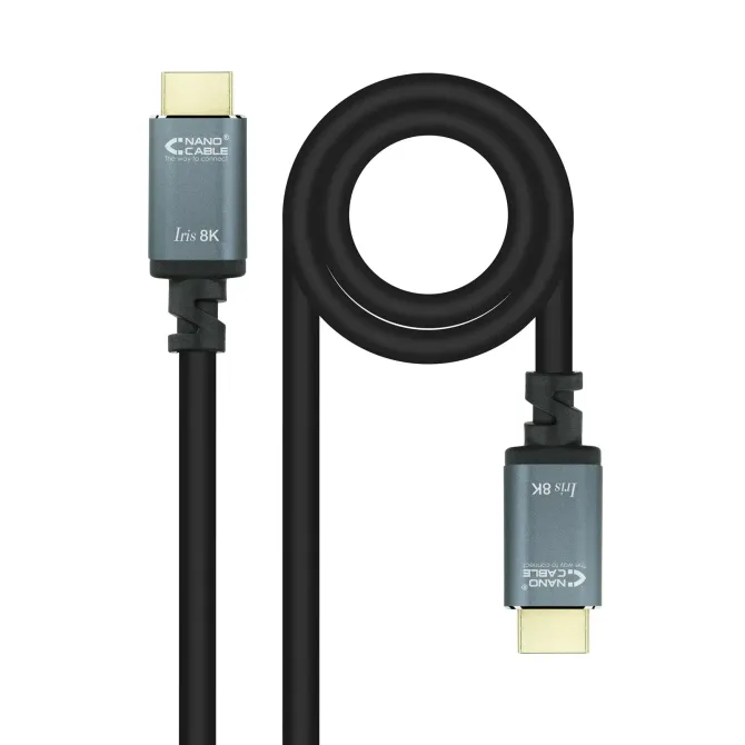 Nanocable Cable HDMI 2.1 Iris 8K Macho/Macho 2m Negro