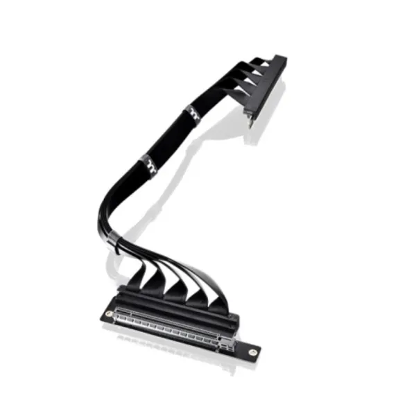 Thermaltake Cable elevador PCI-e 4.0 Negro de 40cm con conectores duales de 90º