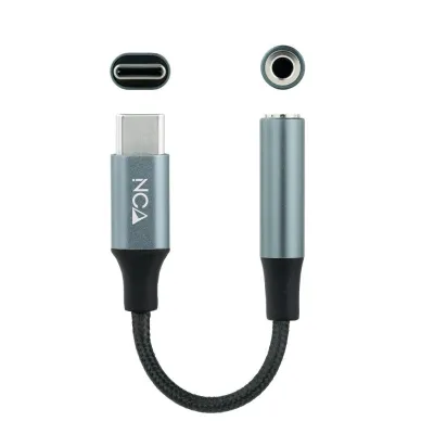Nanocable Adaptador de Audio USB-C a Jack 3.5 Macho/Hembra 11cm Nanocable Adaptador de Audio USB-C a Jack 3.5 Macho/Hembra 11cm