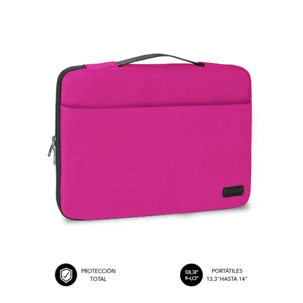 Subblim Elegant Funda Maletín Rosa para Portátil hasta 14" 