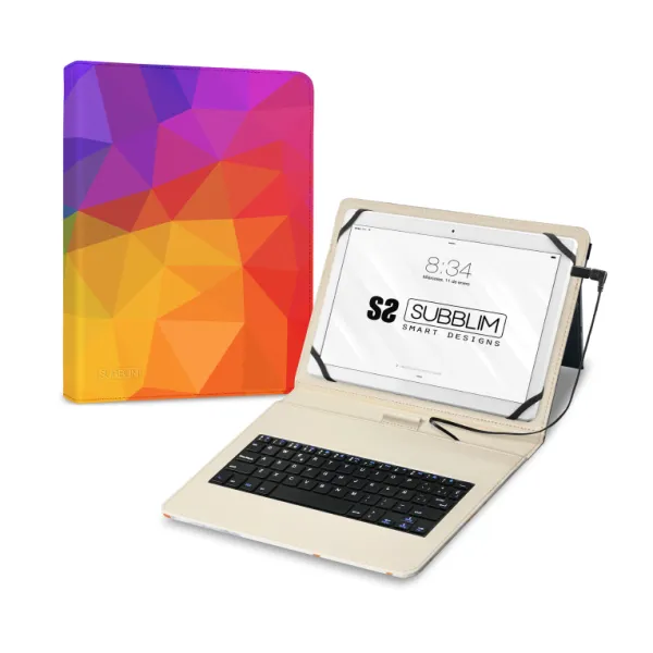 Subblim Keytab Funda Universal con Teclado Triángulos para Tablet 11.1"