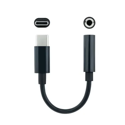 Nanocable Adaptador de Audio USB-C a Jack 3.5 Macho/Hembra 11cm Nanocable Adaptador de Audio USB-C a Jack 3.5 Macho/Hembra 11cm