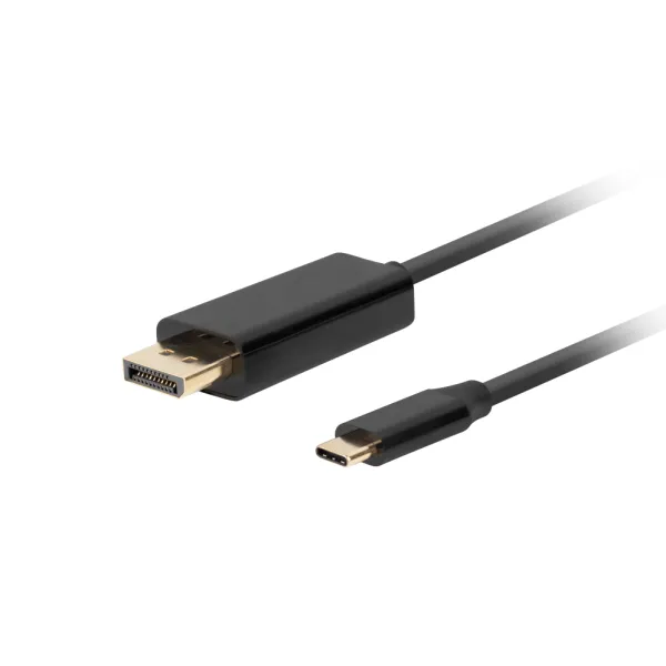 Lanberg CA-CMDP-10CU-0005-BK adaptador de cable de vídeo 0,5 m USB Tipo C DisplayPort Negro