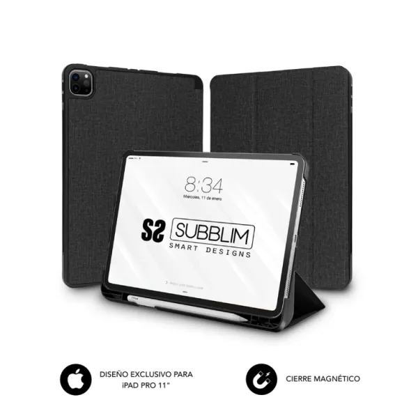 Subblim Shock Case Funda Negra para Apple iPad Pro 11" 2021/20/18