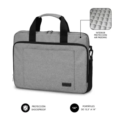 Subblim Air Padding Maletín para Portátil hasta 14" Gris