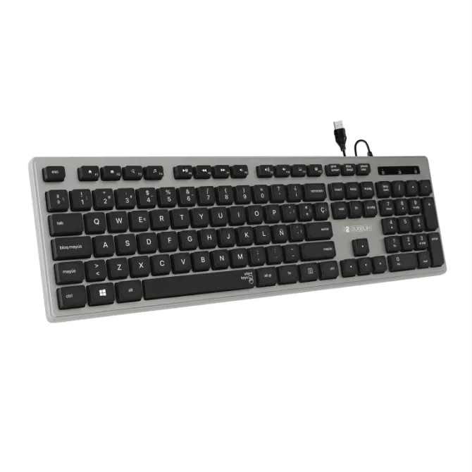 Teclado Subblim Wired Ergo Keys Silent Flat HQ/ Gris