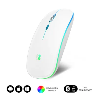 Subblim LED Dual Flat Mouse Ratón Óptico Inalámbrico RGB