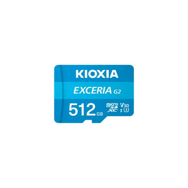 Kioxia Exceria G2 MicroSDHC 512GB UHS-III U3 A1 V30 Clase 10 + Adaptador SD