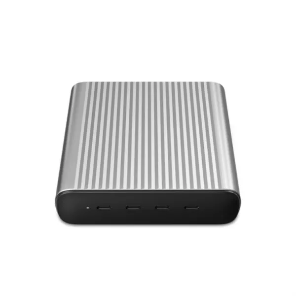Hyper HyperJuice Cargador GaN de Escritorio 245W con 4 Puertos USB-C PD + Cables Alimentación EU/UK 