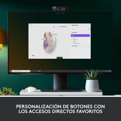 Logitech Signature M650 L Ratón Óptico Inalámbrico 2000DPI Rosa