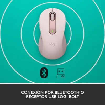 Logitech Signature M650 L Ratón Óptico Inalámbrico 2000DPI Rosa