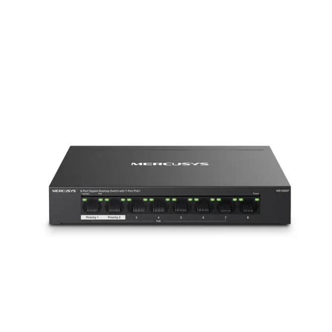 Mercusys MS108GP Switch Gigabit Ethernet 8 Puertos PoE