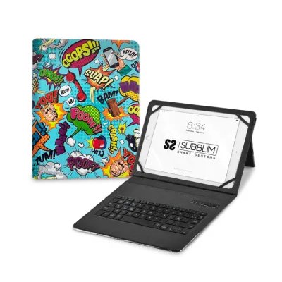 Subblim Keytab Pro Funda con Teclado Bluetooth Cómic para