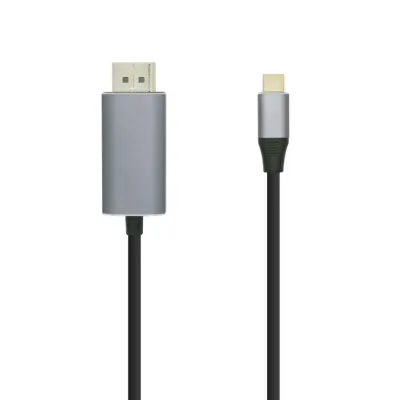 Aisens Cable USB-C a DisplayPort Macho/Macho 0.8m Plateado/Negro Aisens Cable USB-C a DisplayPort Macho/Macho 0.8m Plateado/Negro