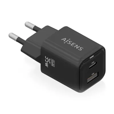 Cargador Gan de Pared Aisens ASCH-35W2P025-BK/ 1xUSB Tipo-C/ Cargador Gan de Pared Aisens ASCH-35W2P025-BK/ 1xUSB Tipo-C/
