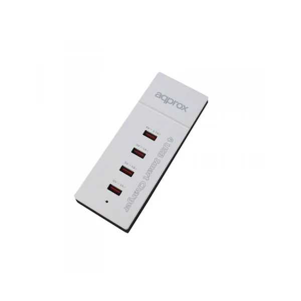 Cargador Viaje/Pared 4 Puertos Usb 1X2A + 3X1A Blanco Approx