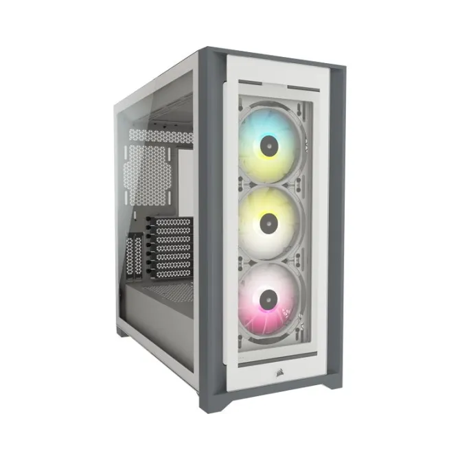 Corsair iCUE 5000X RGB Cristal Templado USB 3.0 Blanca