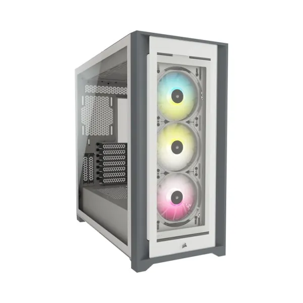 Corsair iCUE 5000X RGB Cristal Templado USB 3.0 Blanca