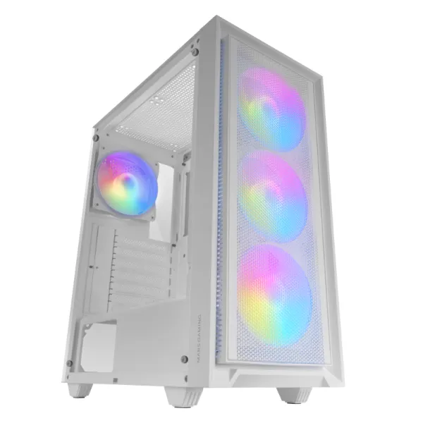Torre PC Mars Gaming MC-AIR Caja Gaming ATX 4x Ventiladores FRGB 12cm Frontal Mesh Cristal Templado