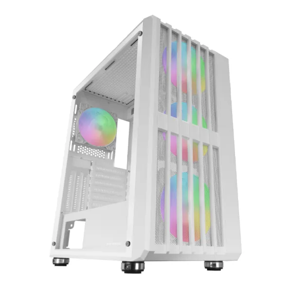 Torre PC Mars Gaming MC-VAULT Caja Gaming ATX 4x Ventiladores ARGB 12cm Frontal Mesh Cristal Templad