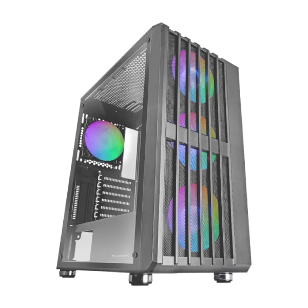 Torre PC Mars Gaming MC-VAULT Caja Gaming ATX 4x Ventiladores ARGB 12cm Frontal Mesh Cristal Templad
