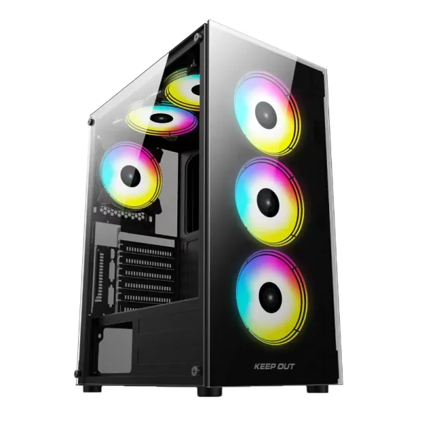 Caja Semitorre Atx Xc-210 Glass Argb Keepout