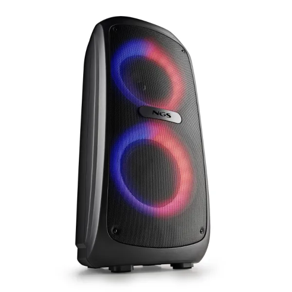 Altavoz Portátil Ngs Wild Temper De 200w Compatible Con Tecnología Bt Y Tws/ Usb/aux In. Batería.