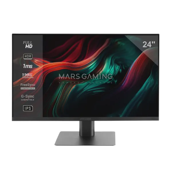 Monitor 24" Displayport Hdmi Vga Mars Gaming Mv24 Ips Fhd 120hz 1ms 250cd/m² Vesa 100x100