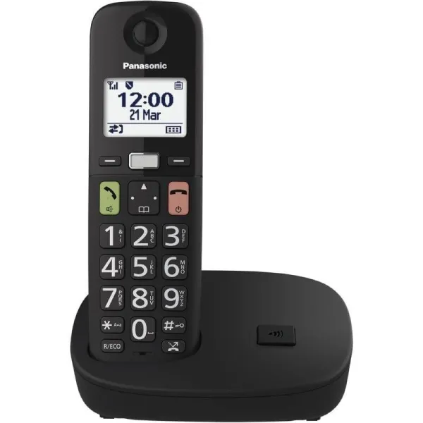 Panasonic KX-TGU110 Teléfono Inalámbrico, Negro
