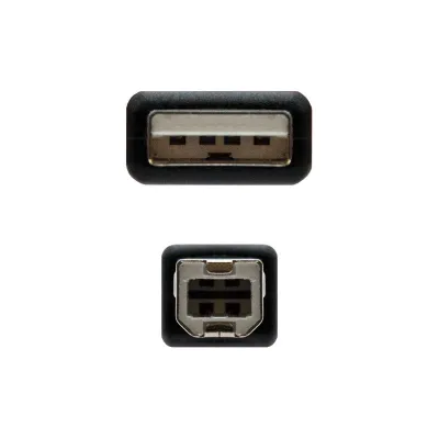 Nanocable Cable Impresora USB 2.0 Tipo A/B Macho/Macho 1m Negro