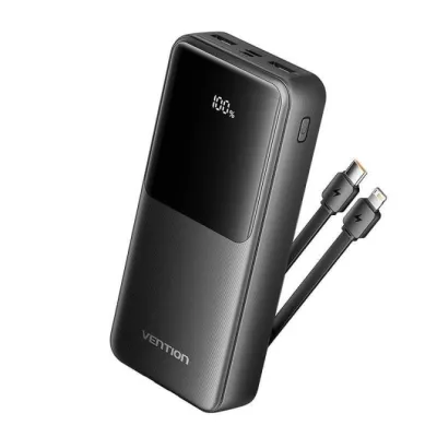 Powerbank 20000mAh Vention FHPB0/ 22.5W/ Negra/ Incluye Cable Powerbank 20000mAh Vention FHPB0/ 22.5W/ Negra/ Incluye Cable