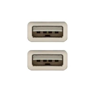 Nanocable Cable USB 2.0 Tipo A Macho/Macho 1m Beige Nanocable Cable USB 2.0 Tipo A Macho/Macho 1m Beige