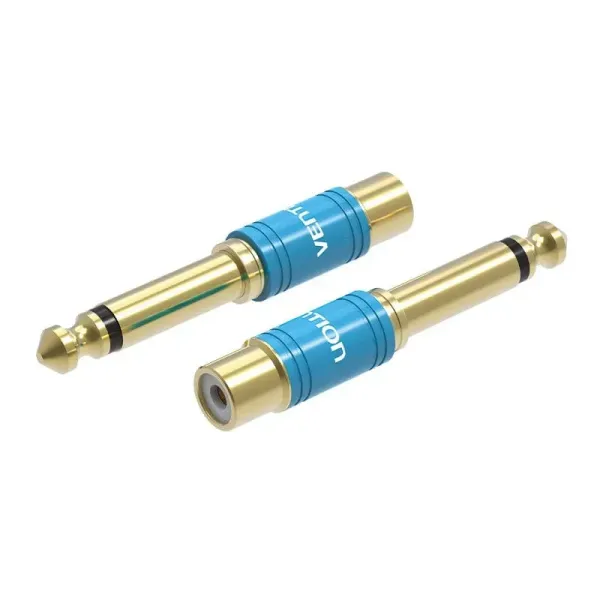 Adaptador Jack Vention VDD-C03/ RCA Hembra - Jack 6.5 Macho/ Azul