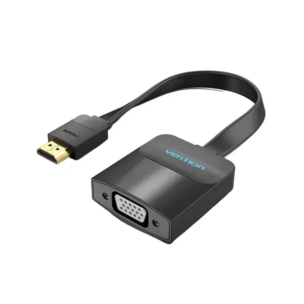 Cable Conversor Vention 74345/ HDMI Macho/ VGA Hembra - Jack 3.5 Hembra/ 15cm/ Negro