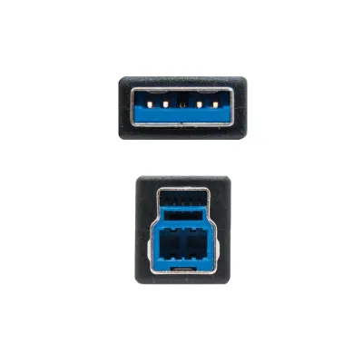 Nanocable Cable Impresora USB 3.0 Tipo A/B Macho/Macho 2m Negro