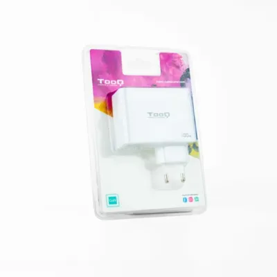 Cargador De Pared Tooq Tqwc-ganqc2pd65wt 2usb-c Pd + Usb-a Qc Cargador De Pared Tooq Tqwc-ganqc2pd65wt 2usb-c Pd + Usb-a Qc