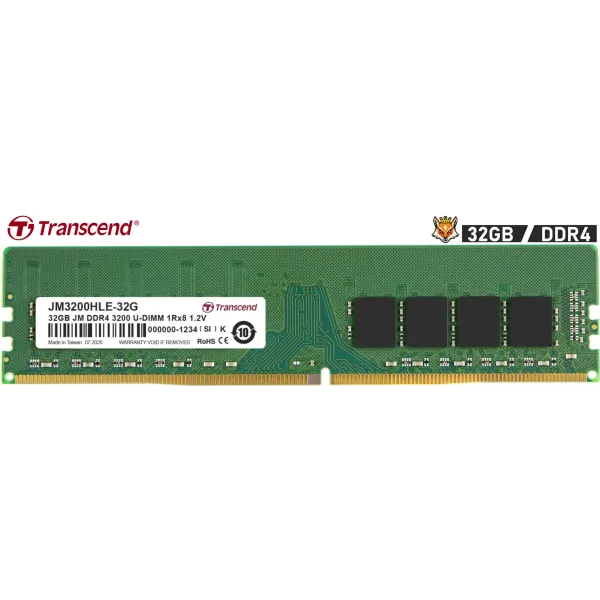 Transcend JetRam 32GB DDR4 3200MHz 1.2v CL22 - Módulo RAM de PC