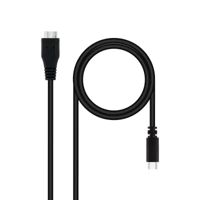 Nanocable Cable USB-C a Micro-USB 1m Negro