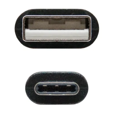 Nanocable Cable USB Tipo C a USB A Macho/Macho 2m Negro