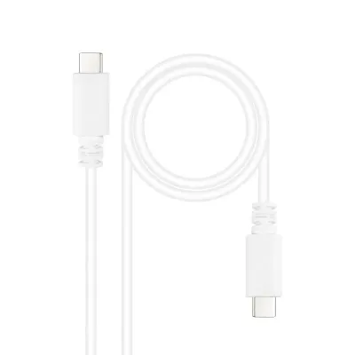 Cable USB 2.0 Tipo-C Nanocable 10.01.2301-W/ USB Tipo-C Macho -