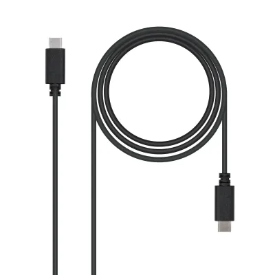Nanocable Cable USB 2.0 Tipo C a USB Tipo C Macho/Macho 2m Negro