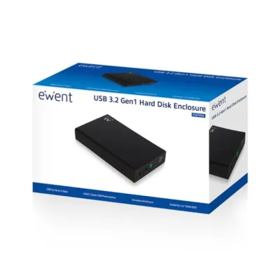 Ewent Carcasa para Disco Duro SATA de 3.5" sin Tornillos USB 3.1